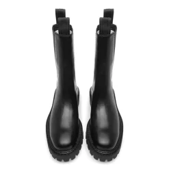 Angies Chelsea-støvler i læder Sort
