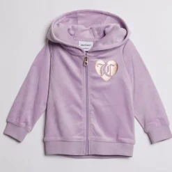 Baby Piger Velour Træningsdragt Lavendel