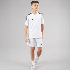 Børn Junior Tiro 23 League Shorts Hvid/​Sort