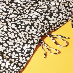 Dame Alba Kortærmet Kort Kjole Sort Sussie