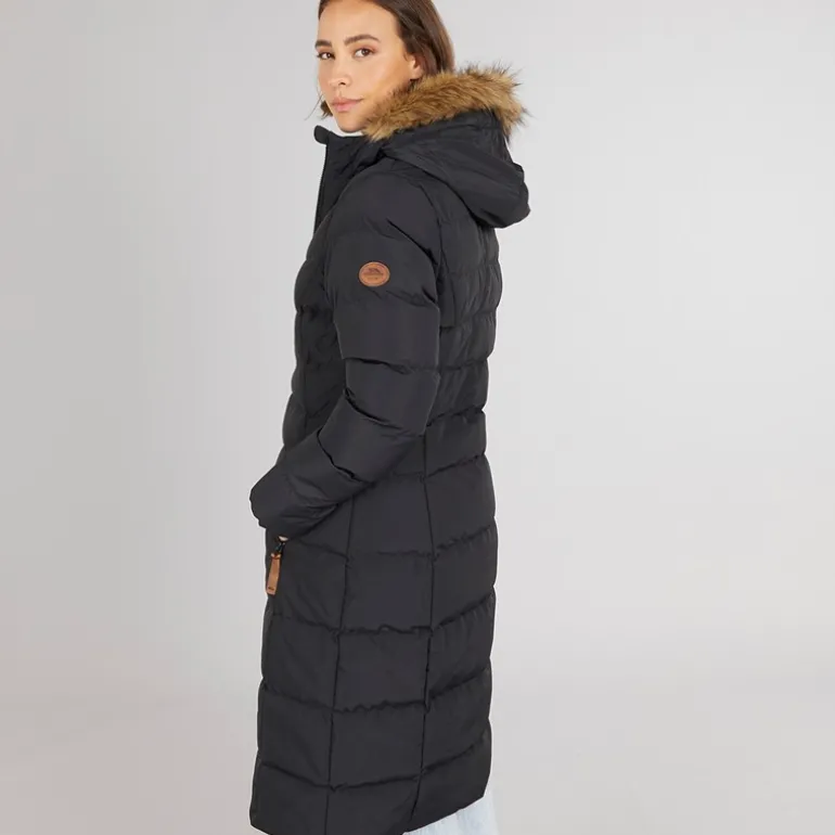 Dame Audrey Vandtæt Foret Hættejakke Sort