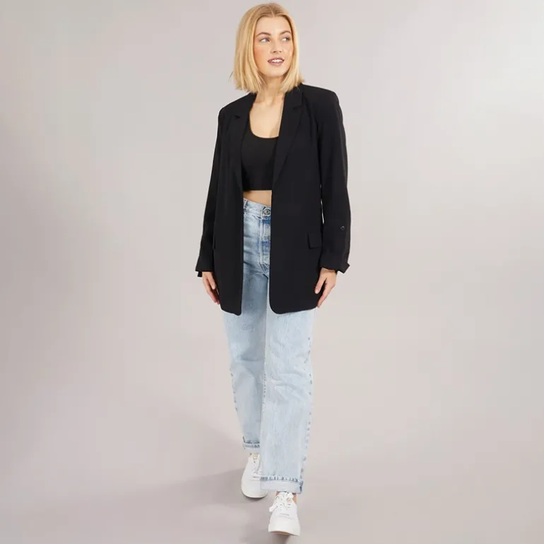 Dame Blazer Blanca Life 3/4 Løstsiddende Sort