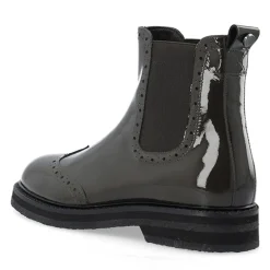 Dame Casbetty Brogue Chelsea Støvler Lak Coffee