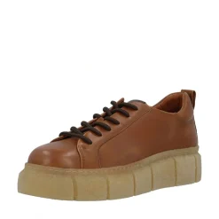 Dame Casflora Lange Pæne Sko Læder Cognac