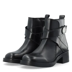 Dame Casjosefine Lynlås Støvler Læder Sort