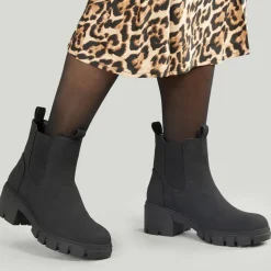 Dame Chelsea Støvler med Tyk Sål Sorte