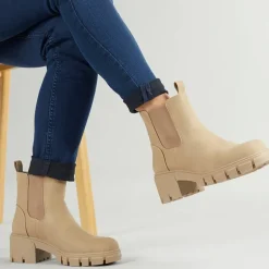 Dame Chelsea Støvler Med Tyk Sål Stone