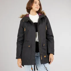 Dame Clea Isoleret Vandtæt Parka Sort