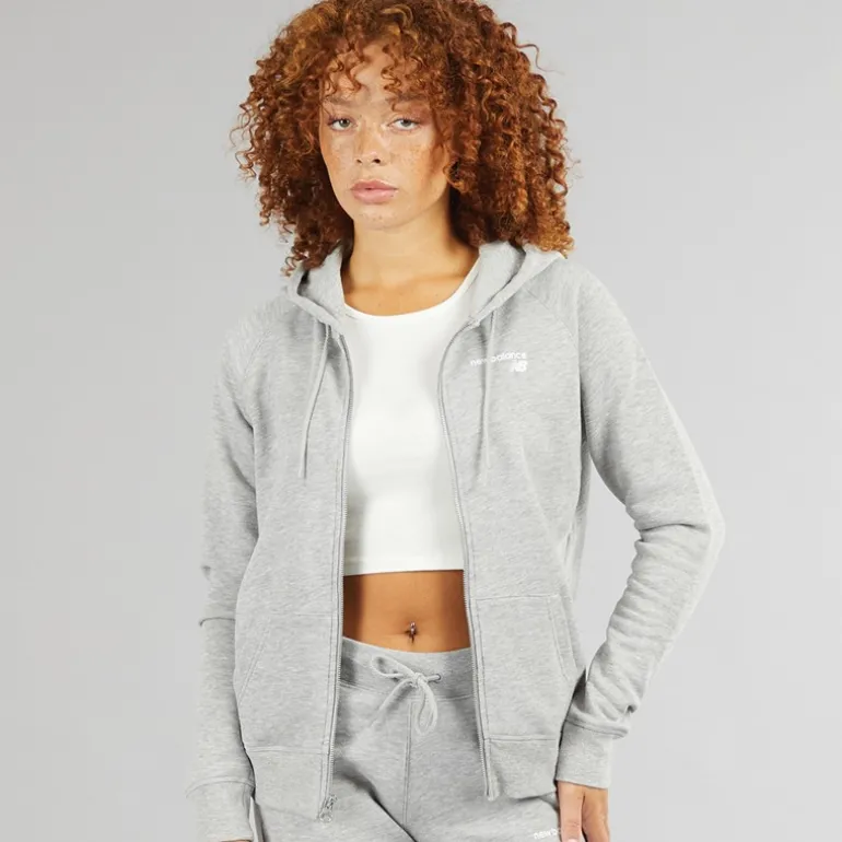 Dame Core Hættetrøje Grå