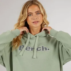 Dame Dayla Oversized Hættetrøje Mørk Salvie Grøn