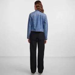 Dame denim jakke Medium Blue Denim