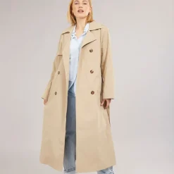 Dame Dicte X-Lang Trenchcoat Ecru