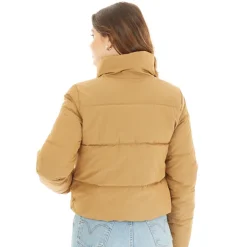 Dame Dolly Kort Pufferjakke Tigerøje