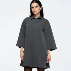 Dame Ellianna Kjole 980M Dark Grey Melange