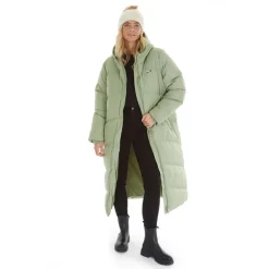 Dame Eloraina Lang Ærmeløs Dunjakke Lysegrøn