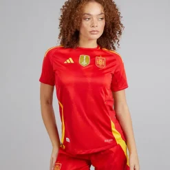Dame FEF Spanien Dame 24/​25 Autentisk Hjemme Trøje Better Scarlet