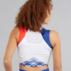 Dame FFA Frankrig Løbe Crop Top Hvid