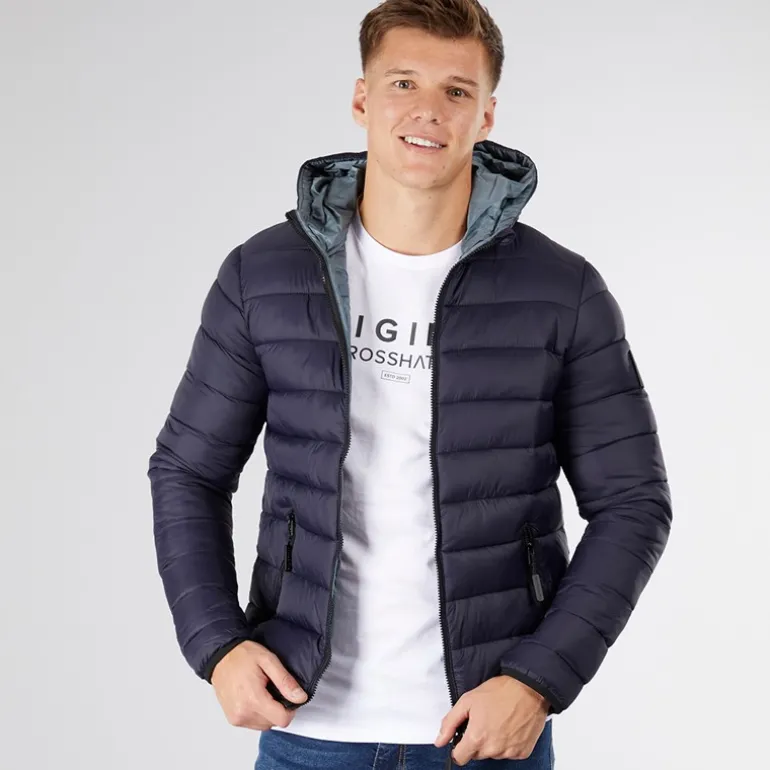 Dame Gattering Puffer Jakke Midnat