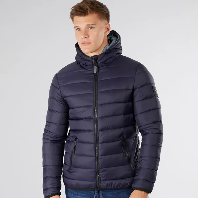 Dame Gattering Puffer Jakke Midnat