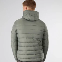 Dame Gennemkørt Puffer Jakke Salvie