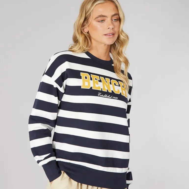 Dame Jaye Sweatshirt Navy Vinter Hvid