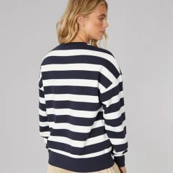 Dame Jaye Sweatshirt Navy Vinter Hvid
