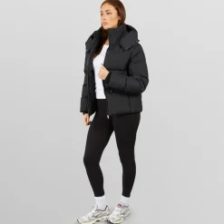 Dame Justerbar Talje Vattert Sort