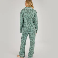 Dame Korda Pyjamas Mørk Salvie Leopard