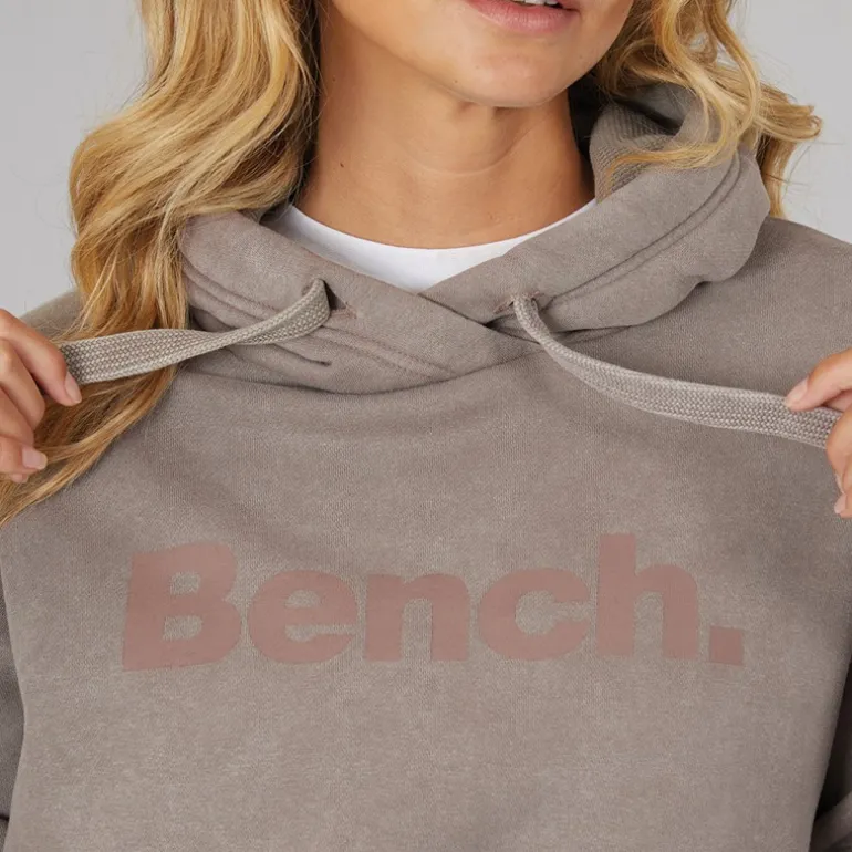 Dame Lerenna Hættetrøje Varm Vasket Taupe