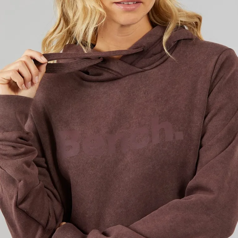 Dame Lerenna Hættetrøje Vasket Lilla Vin