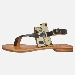 Dame Maddalusia Flade Sandaler Sort /​ Hvid