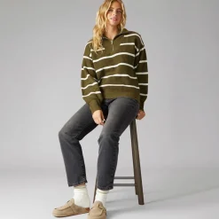 Dame Margita Jumper Mørk Oliven