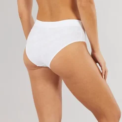 Dame Microterrot Monogram Hipster Trusser Hvid