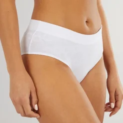 Dame Microterrot Monogram Hipster Trusser Hvid