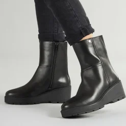 Dame Miereille Wedge Hæl Ankel Støvler Sort