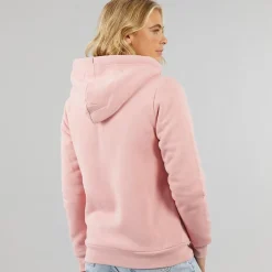 Dame Mintz Teddyforet Zip-gennem Hoodie Blush