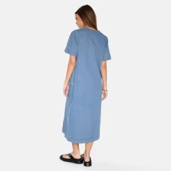 Dame Morgen Kjole 1002 Medium Blue