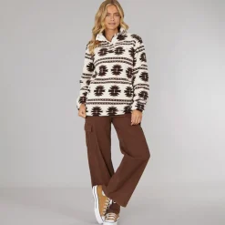 Dame Navo Borg Fleece Vinter Hvid