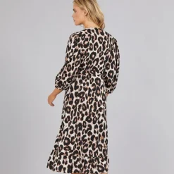 Dame Olivia Slå-om Midi Kjole Cloud Dancer