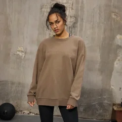 Dame Oversized Crew Neck Sweatshirt Fossil