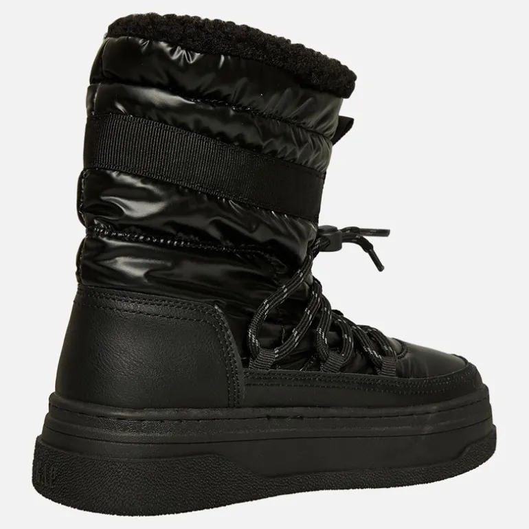 Dame Paradis Høj Nylon Sne støvler Sort