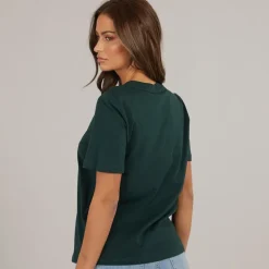 Dame Paulina Kort Ærme T-Shirt Pine Grove