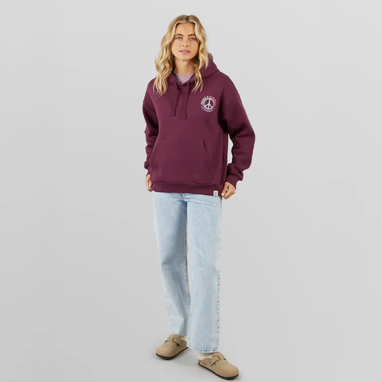 Dame Peace & Harmony Hættetrøje Blomme