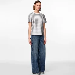 Dame Ria Stribet T-shirt Ultimate Grey