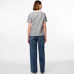 Dame Ria Stribet T-shirt Ultimate Grey