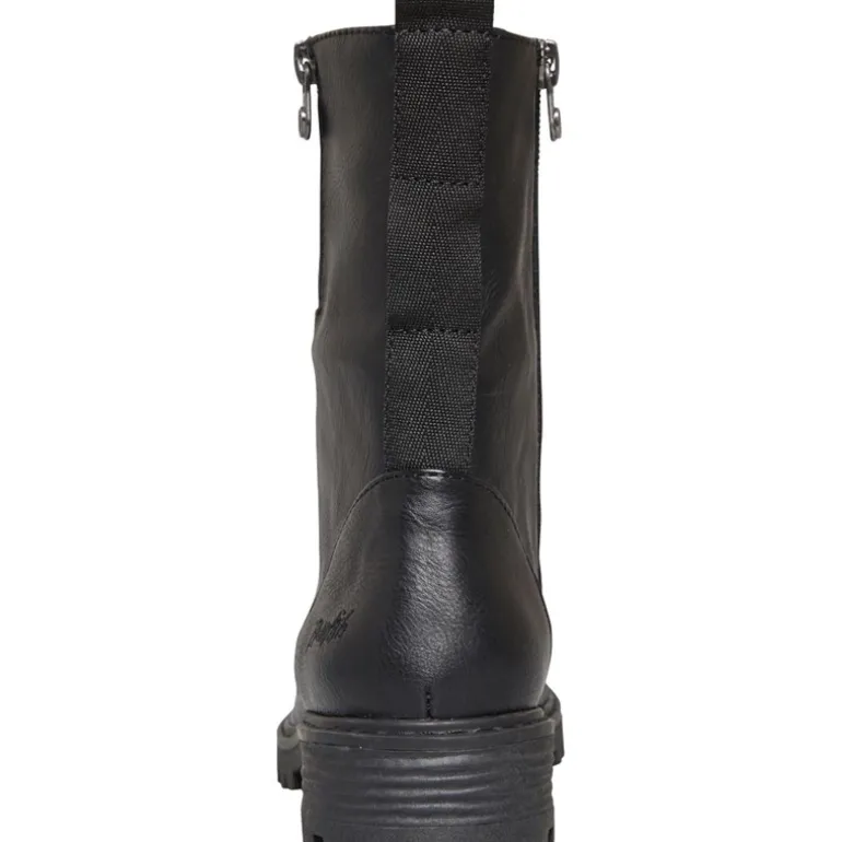 Dame Ruffle Støvler Sort Bronco