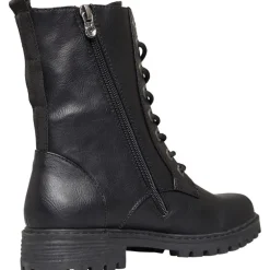 Dame Ruffle Støvler Sort Bronco