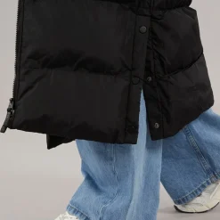 Dame Ryelle Maxi Længde Pufferjakke Sort