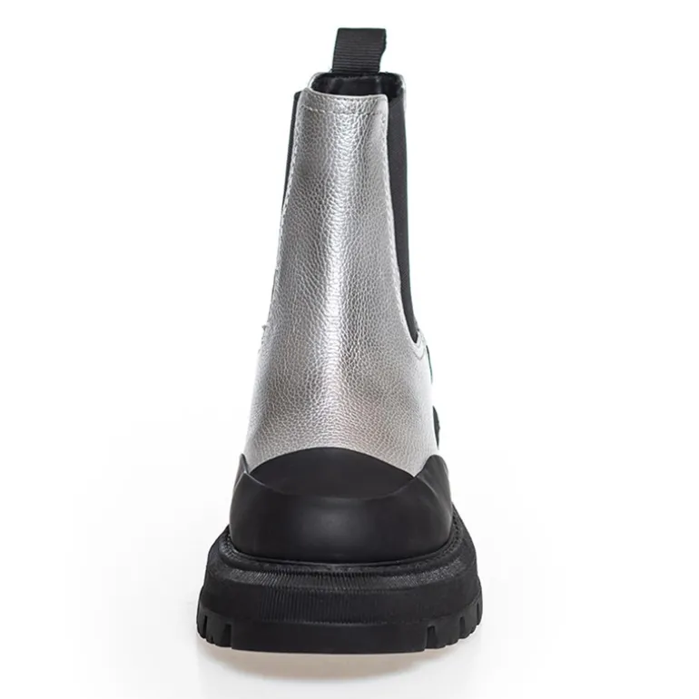 Dame Sally Piger 23 Lave Støvler 0050 Sølv