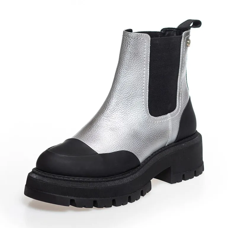 Dame Sally Piger 23 Lave Støvler 0050 Sølv